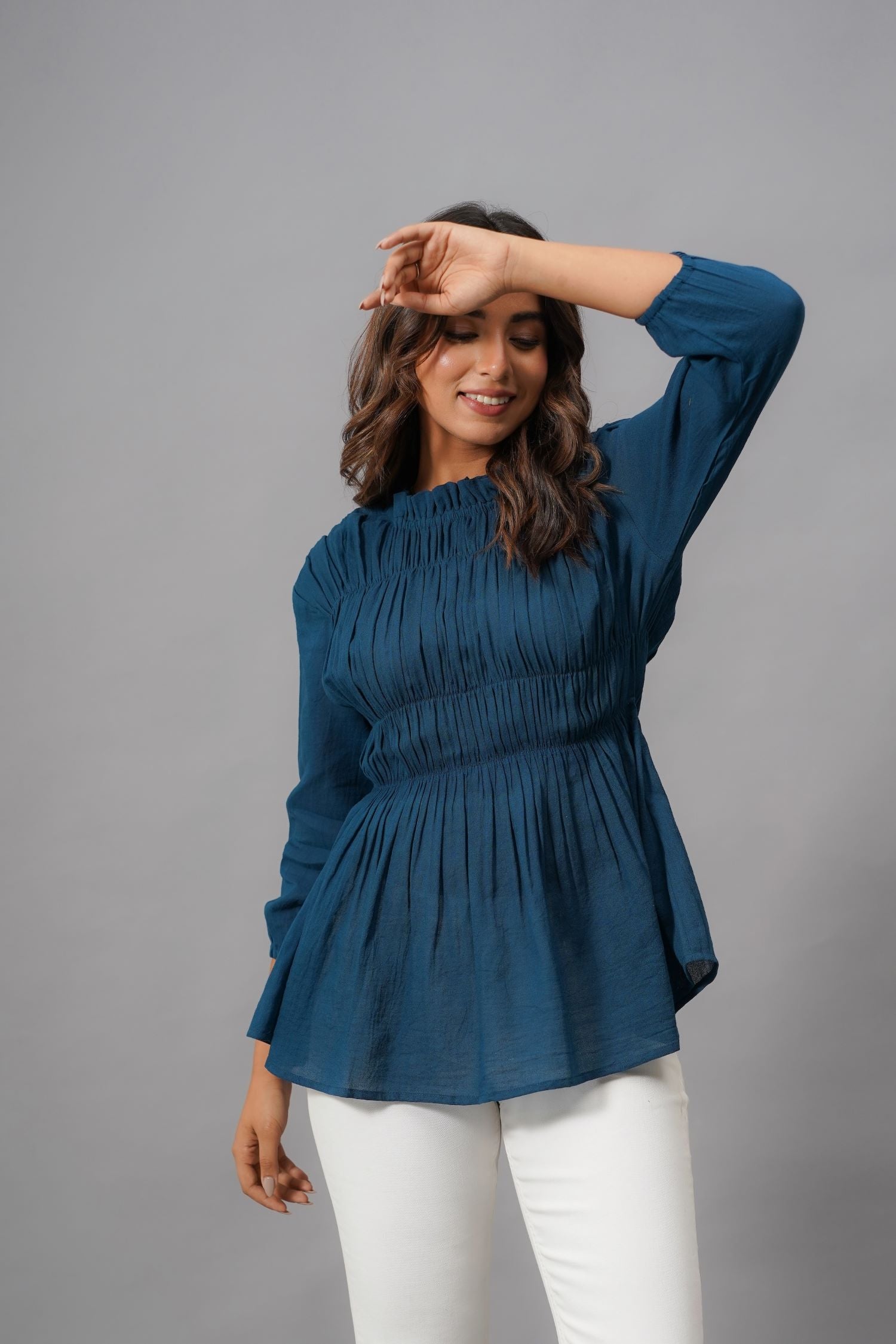 Blue Charm Cotton Top