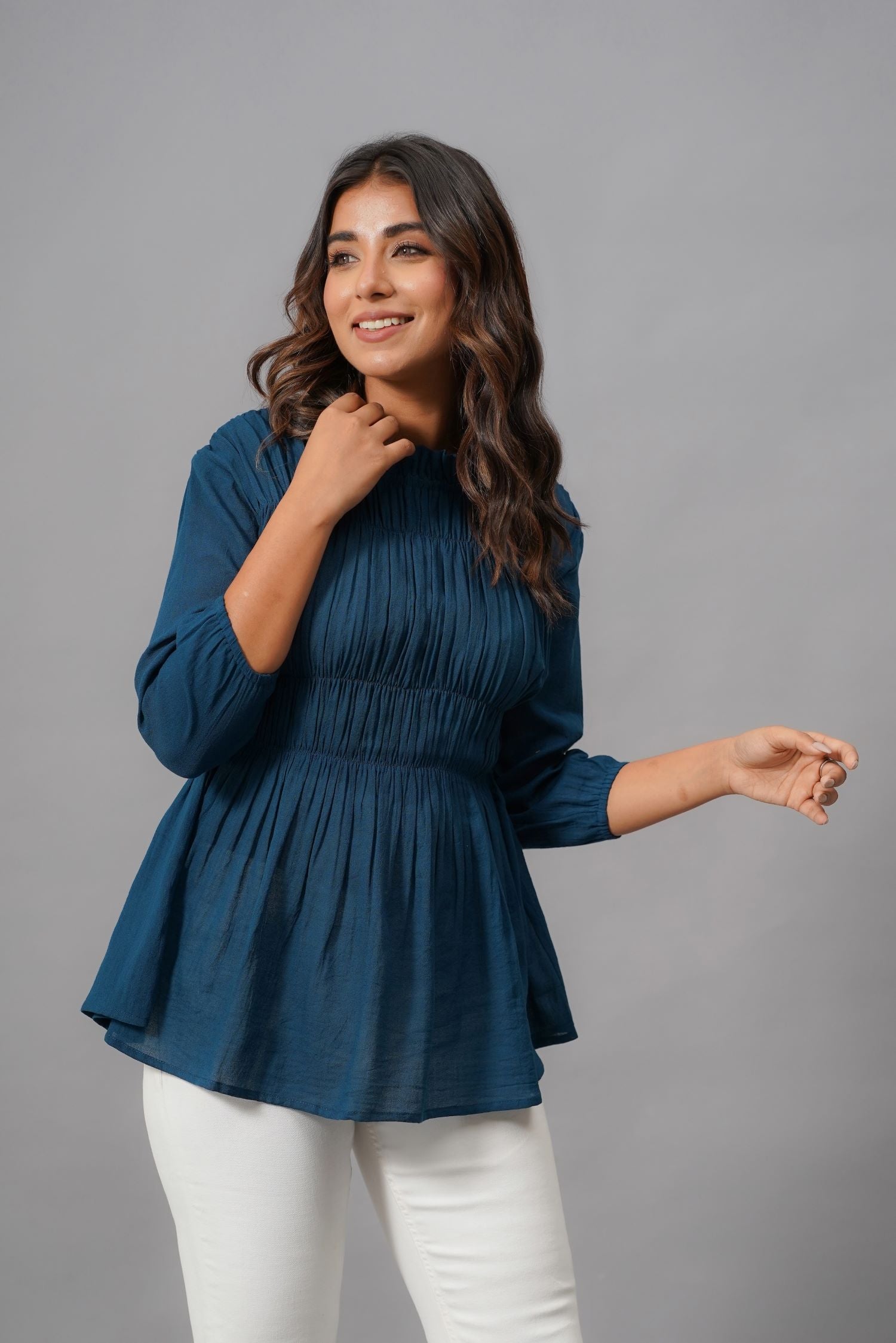 Blue Charm Cotton Top