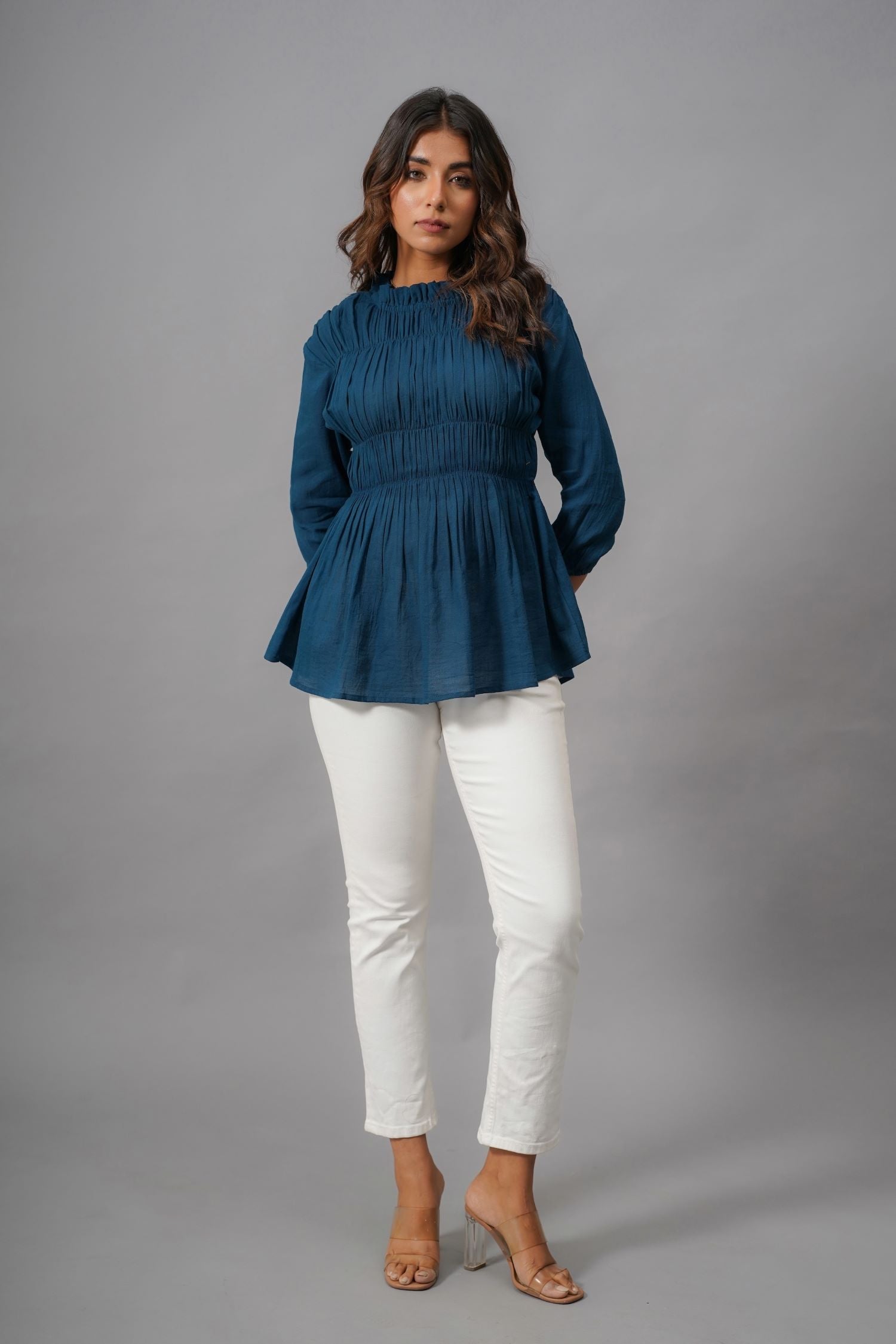 Blue Charm Cotton Top