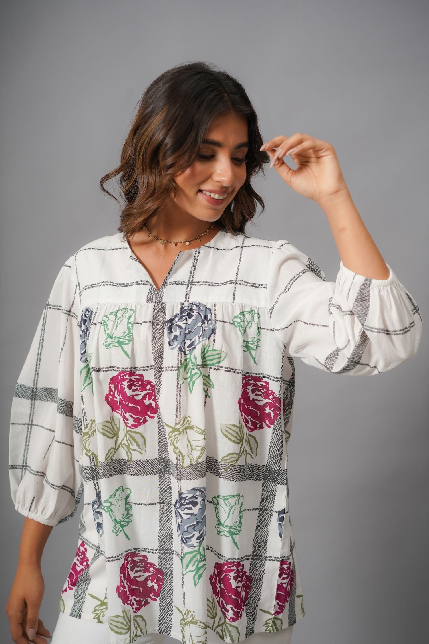 Classic Prints Off-White Top