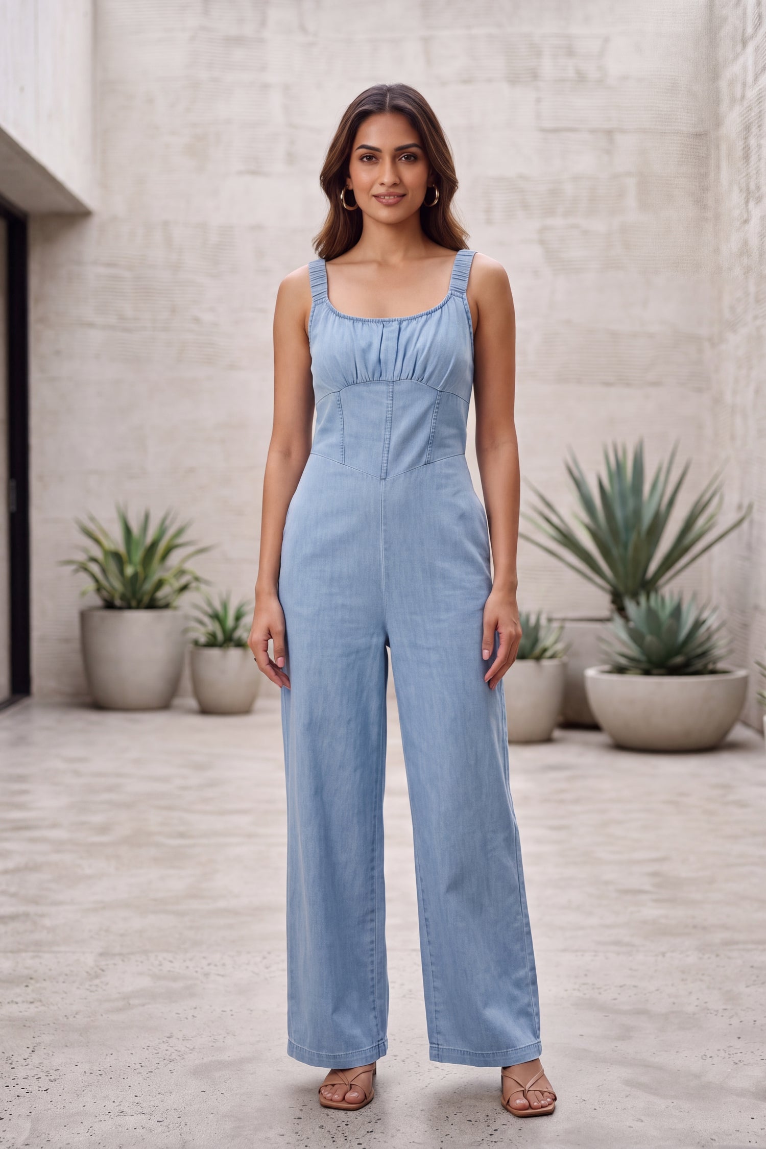 Blue Denim Jumpsuit.