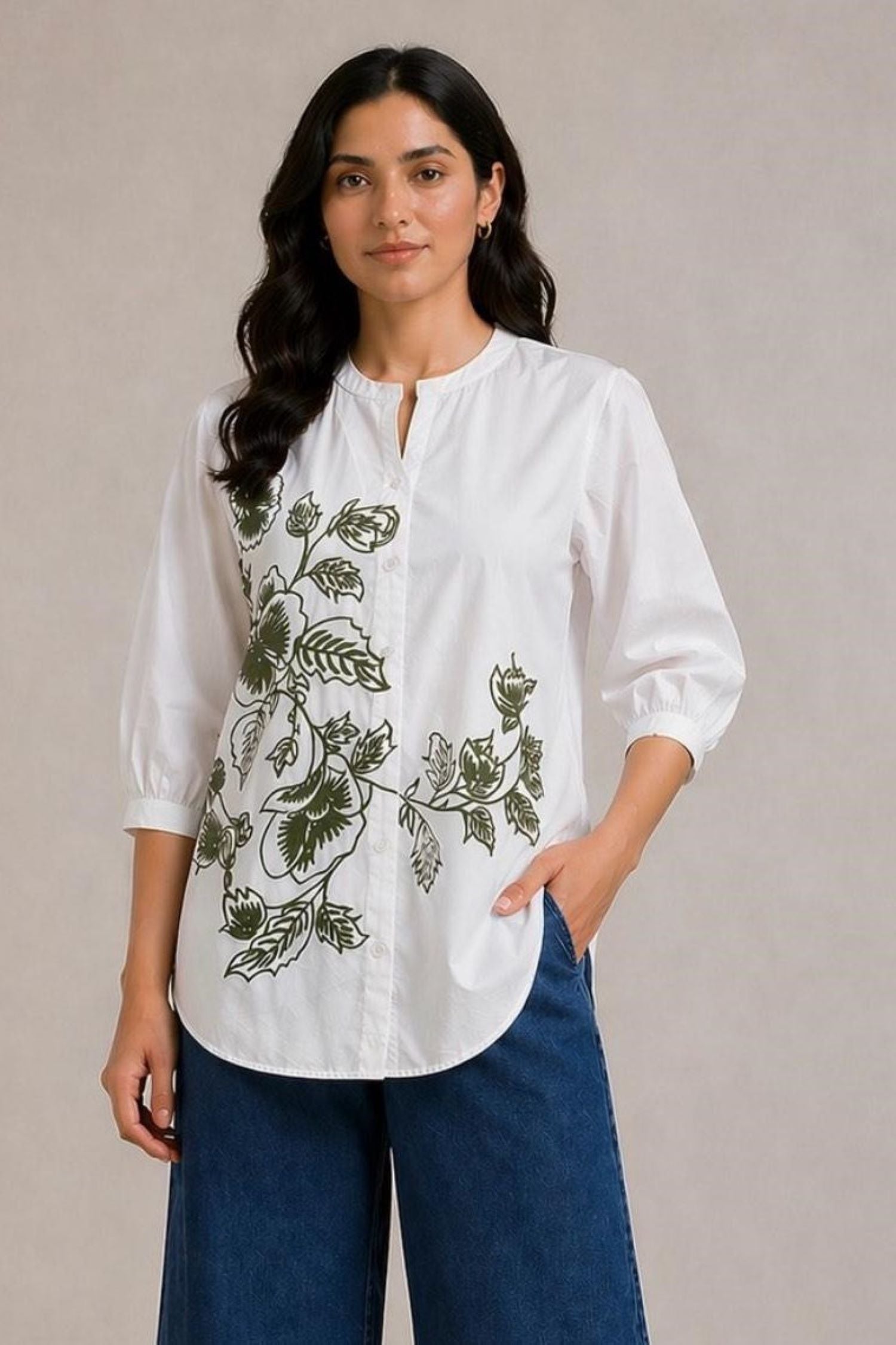 Relaxed Fit White Shirt