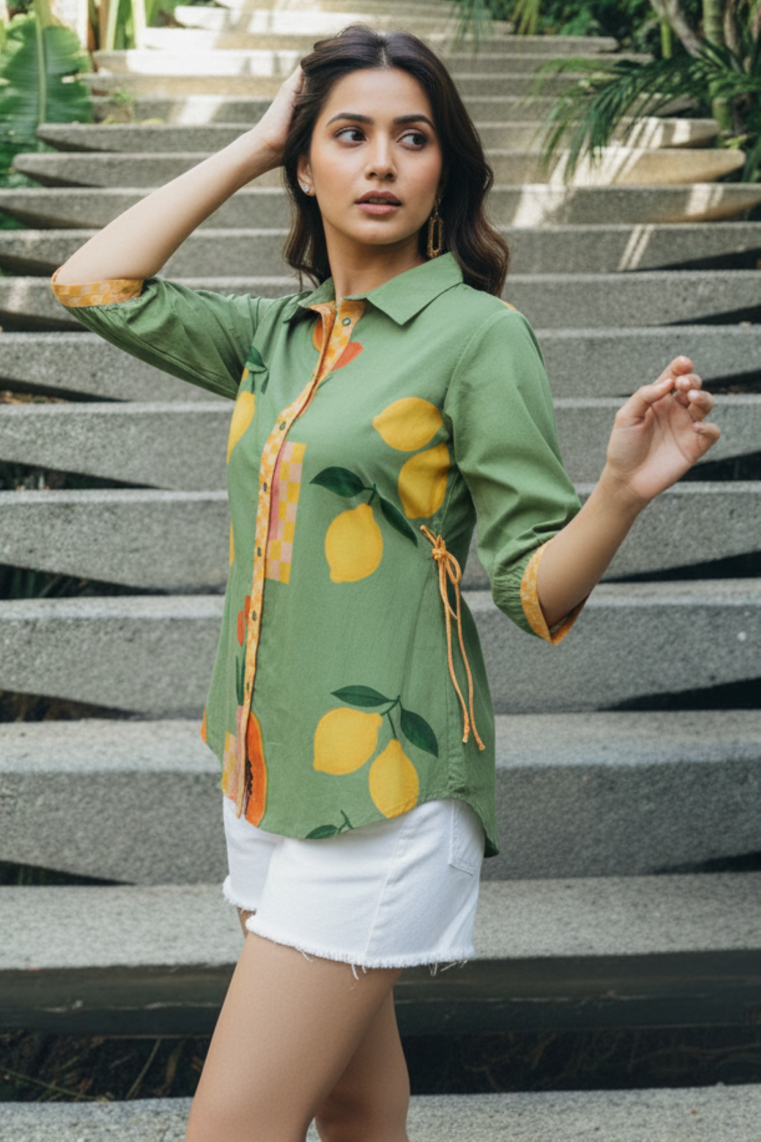 Plaid Shirt in Fruity Prints: Regular Fit