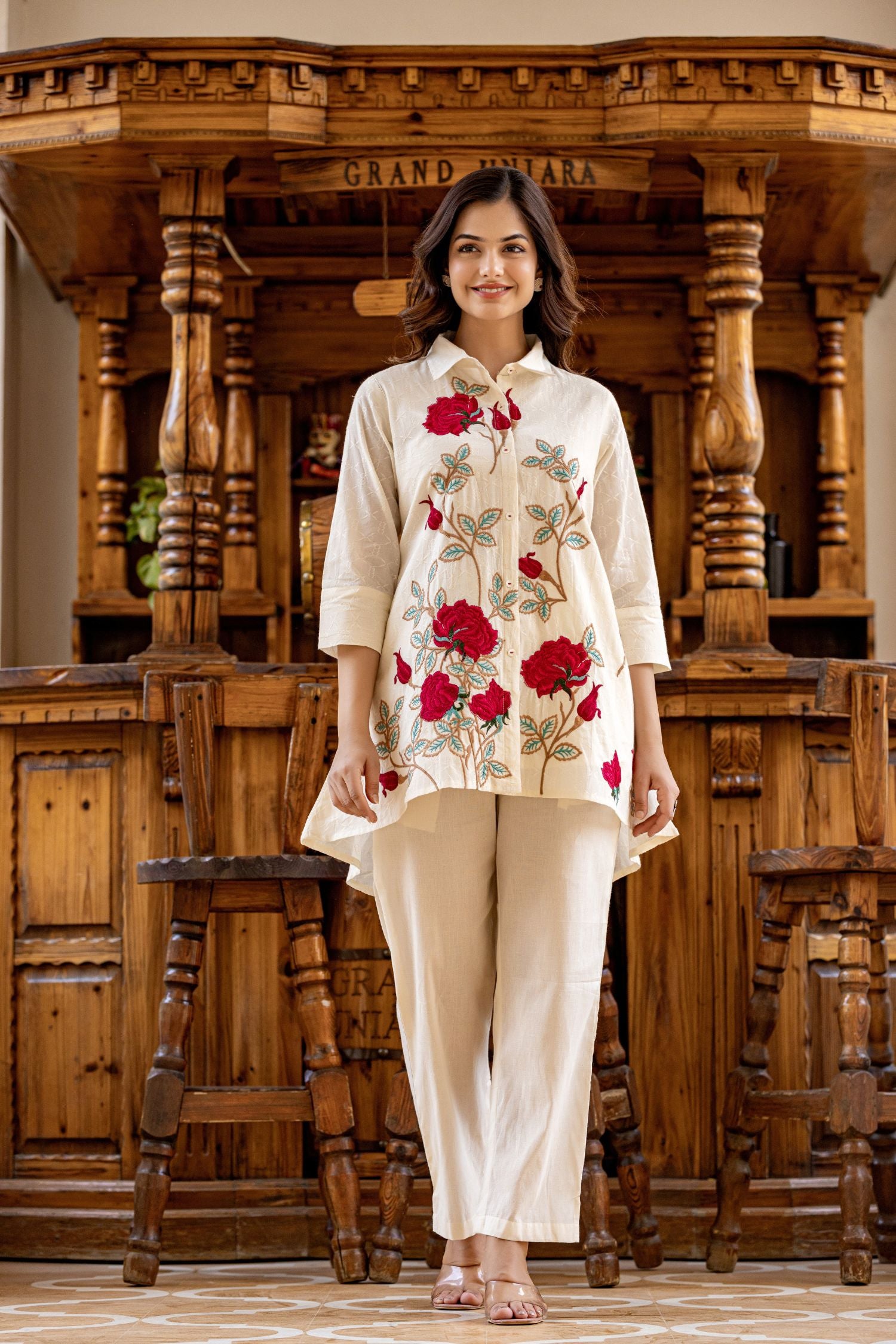 Floral Front Charm Co-ord Set