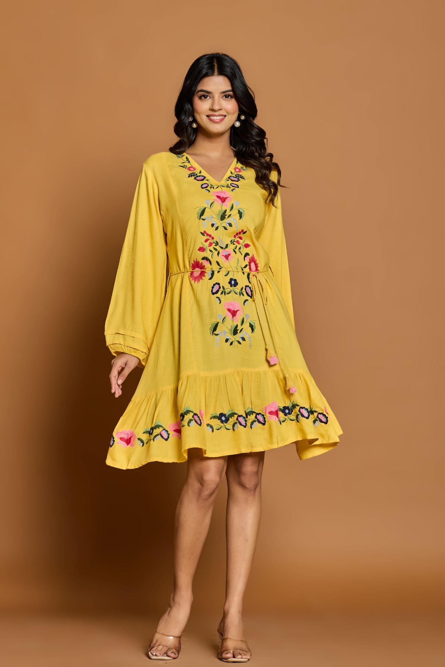 Mustard Threaded Grace Tunic
