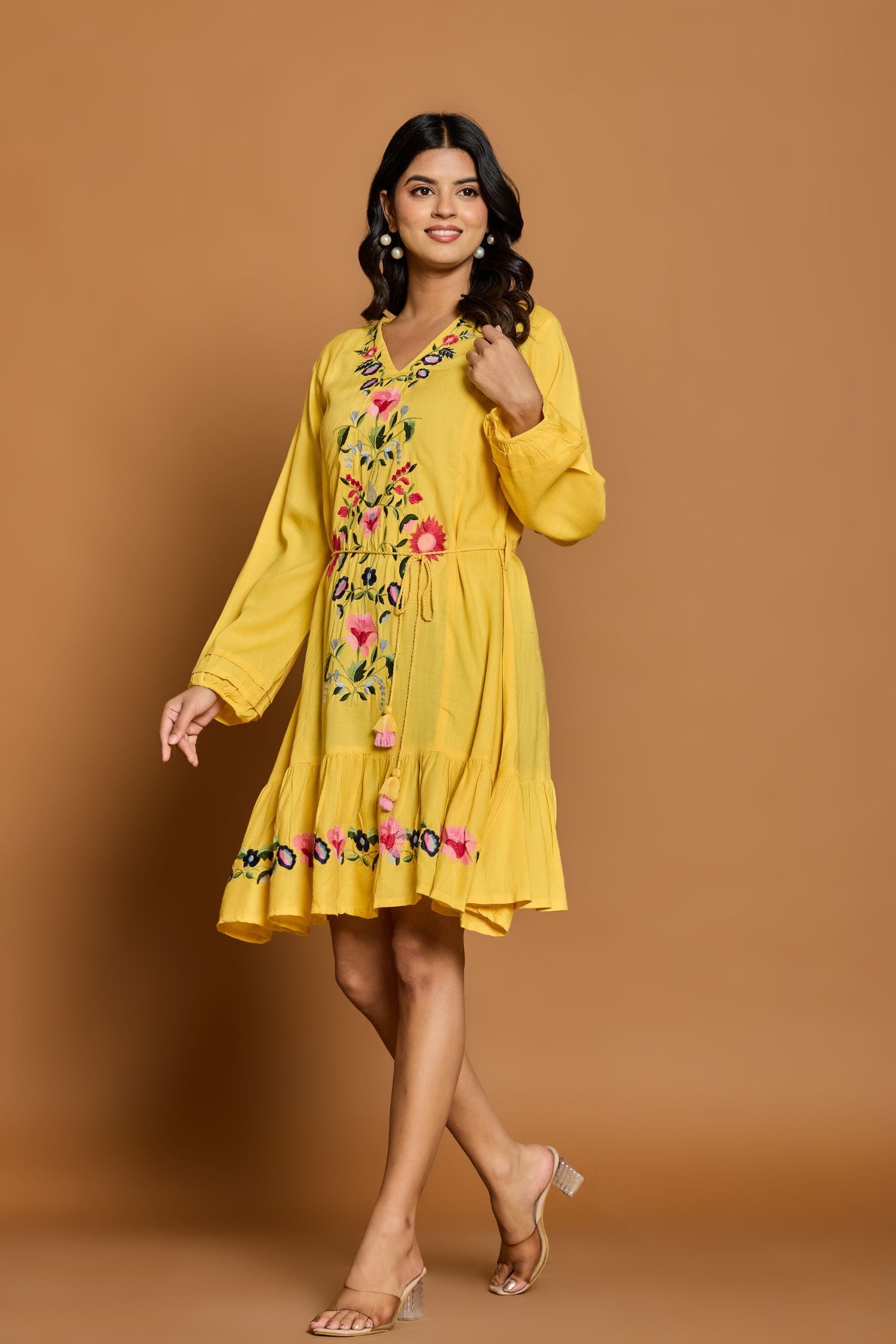 Mustard Threaded Grace Tunic