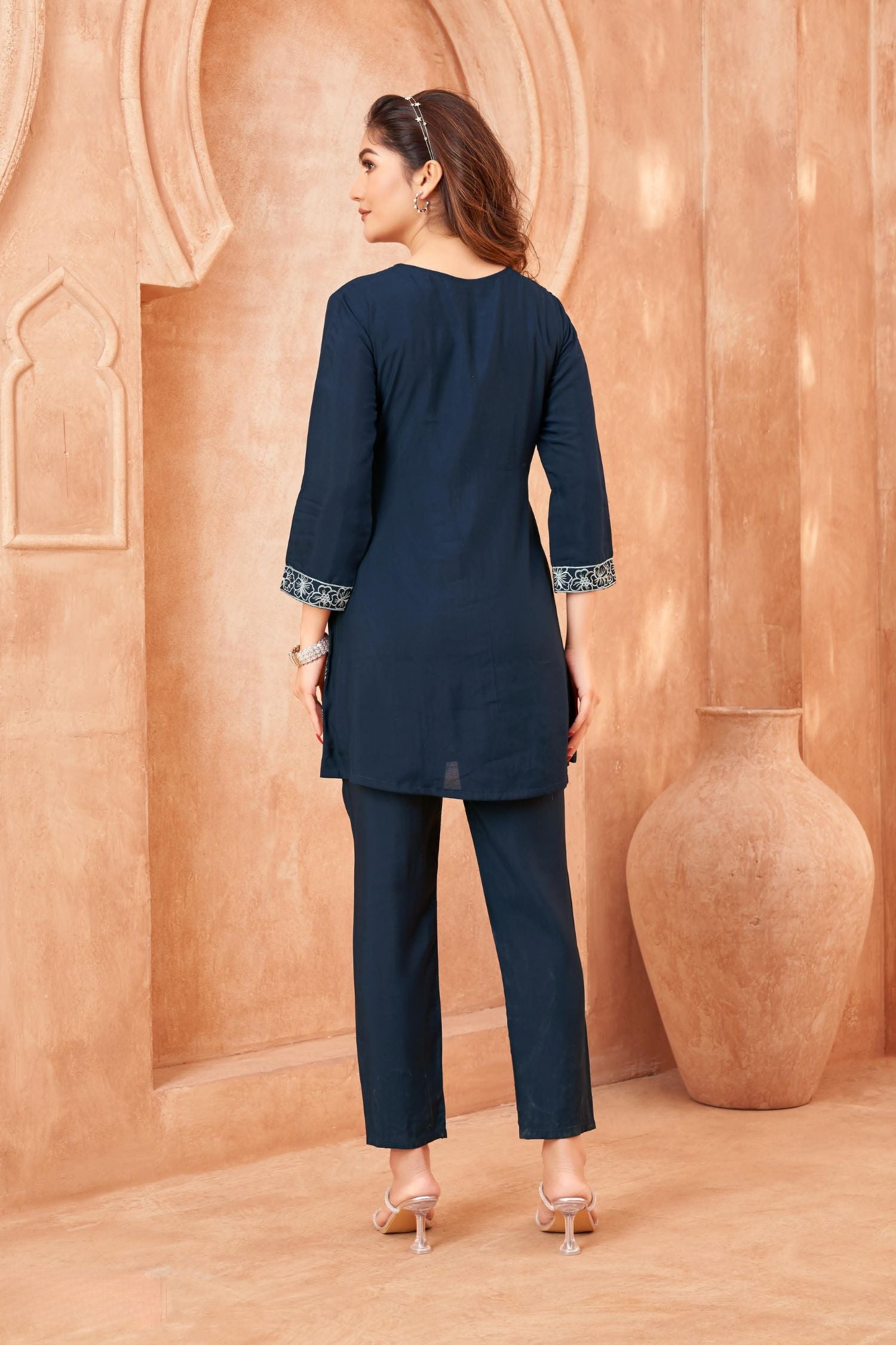 Elegant Cotton Co-Ord Set with Intricate Embroidery for a Trendy Look