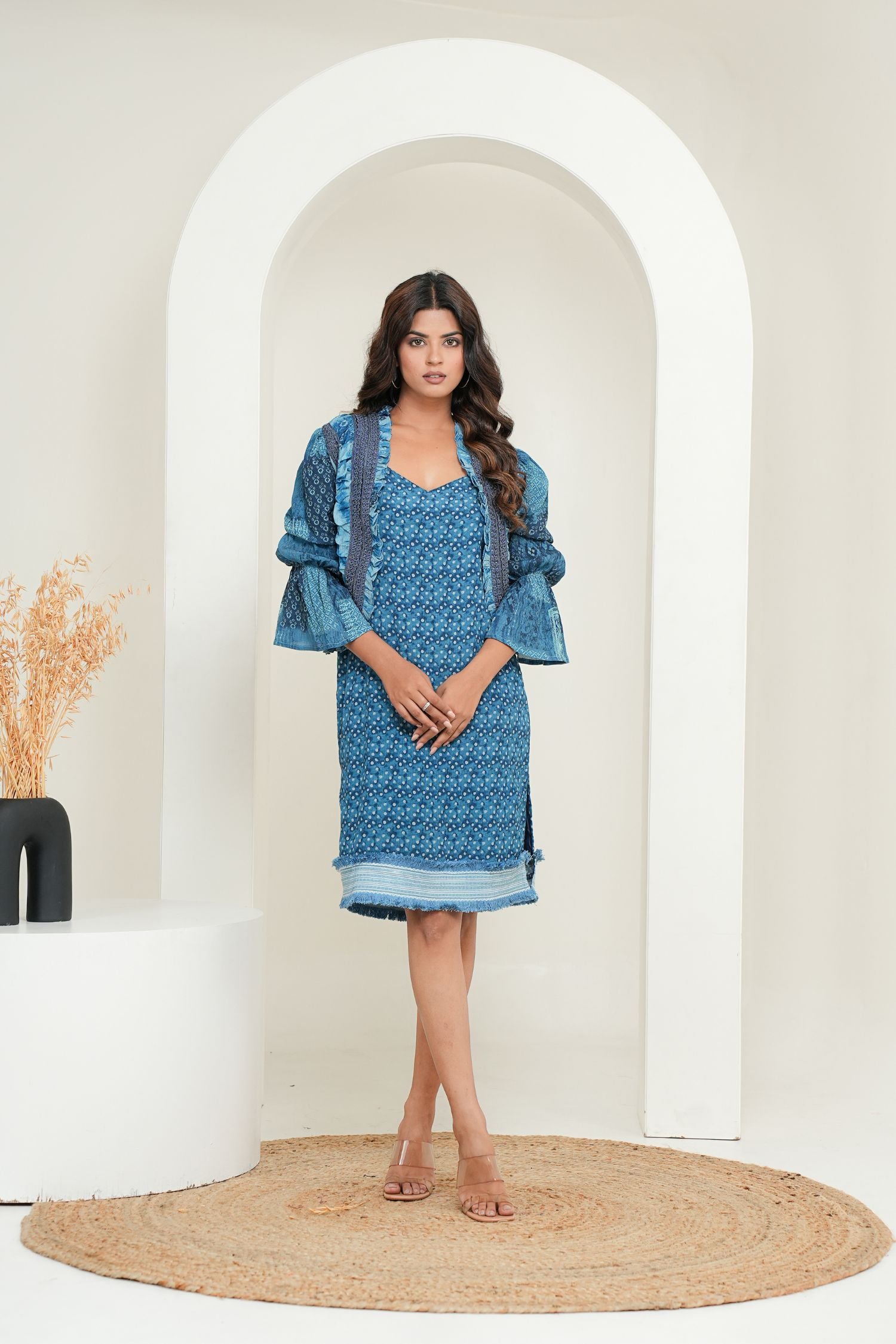 Blue Dress with Matching Jacket