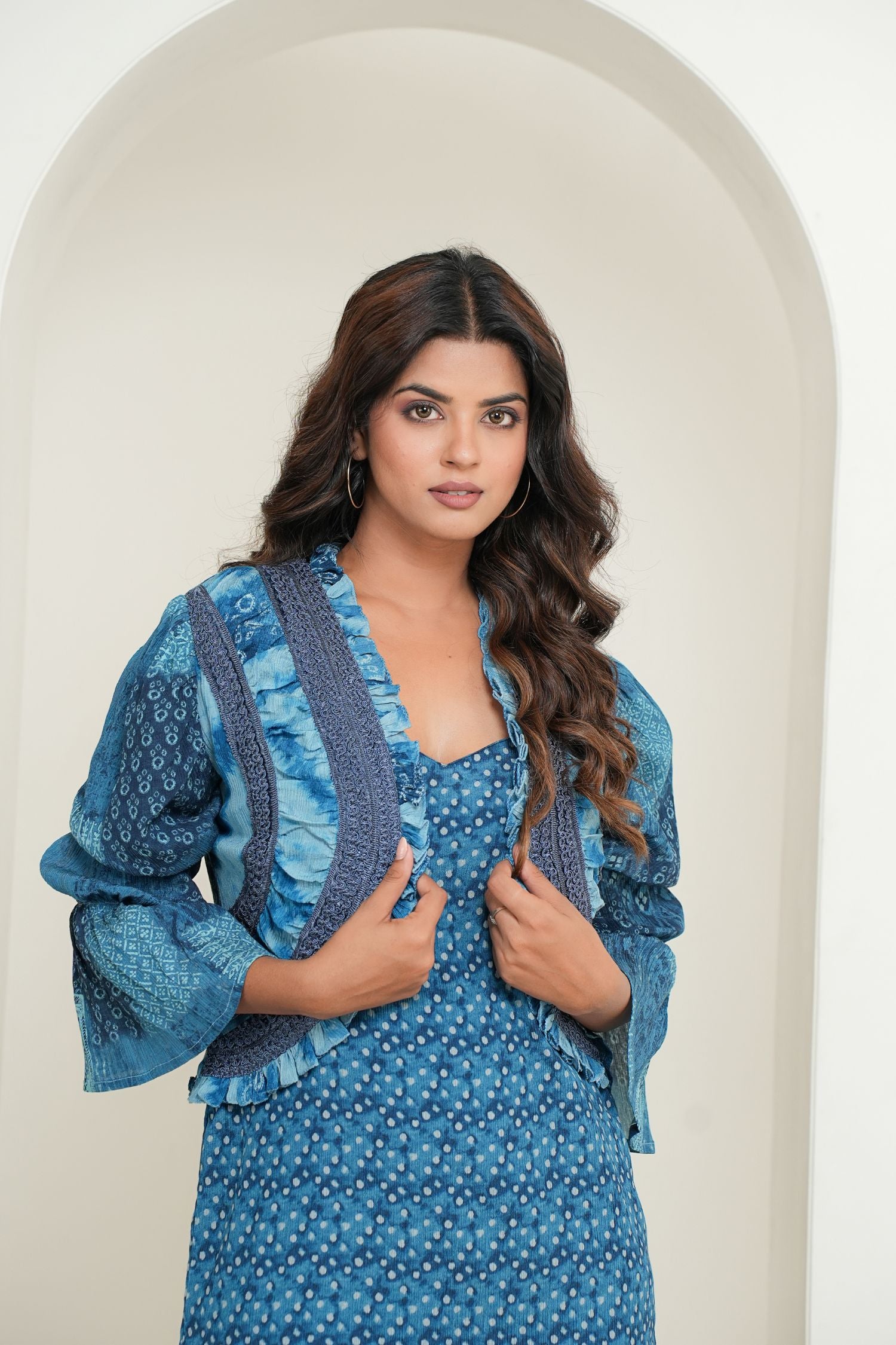Blue Dress with Matching Jacket
