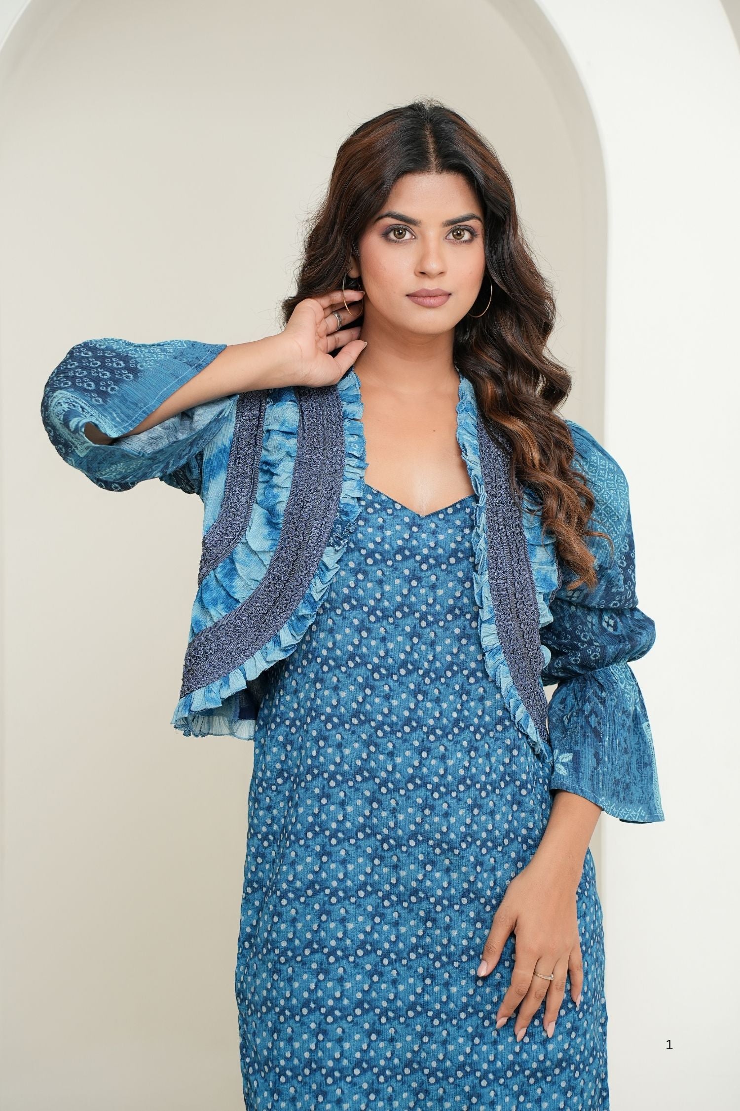 Blue Dress with Matching Jacket