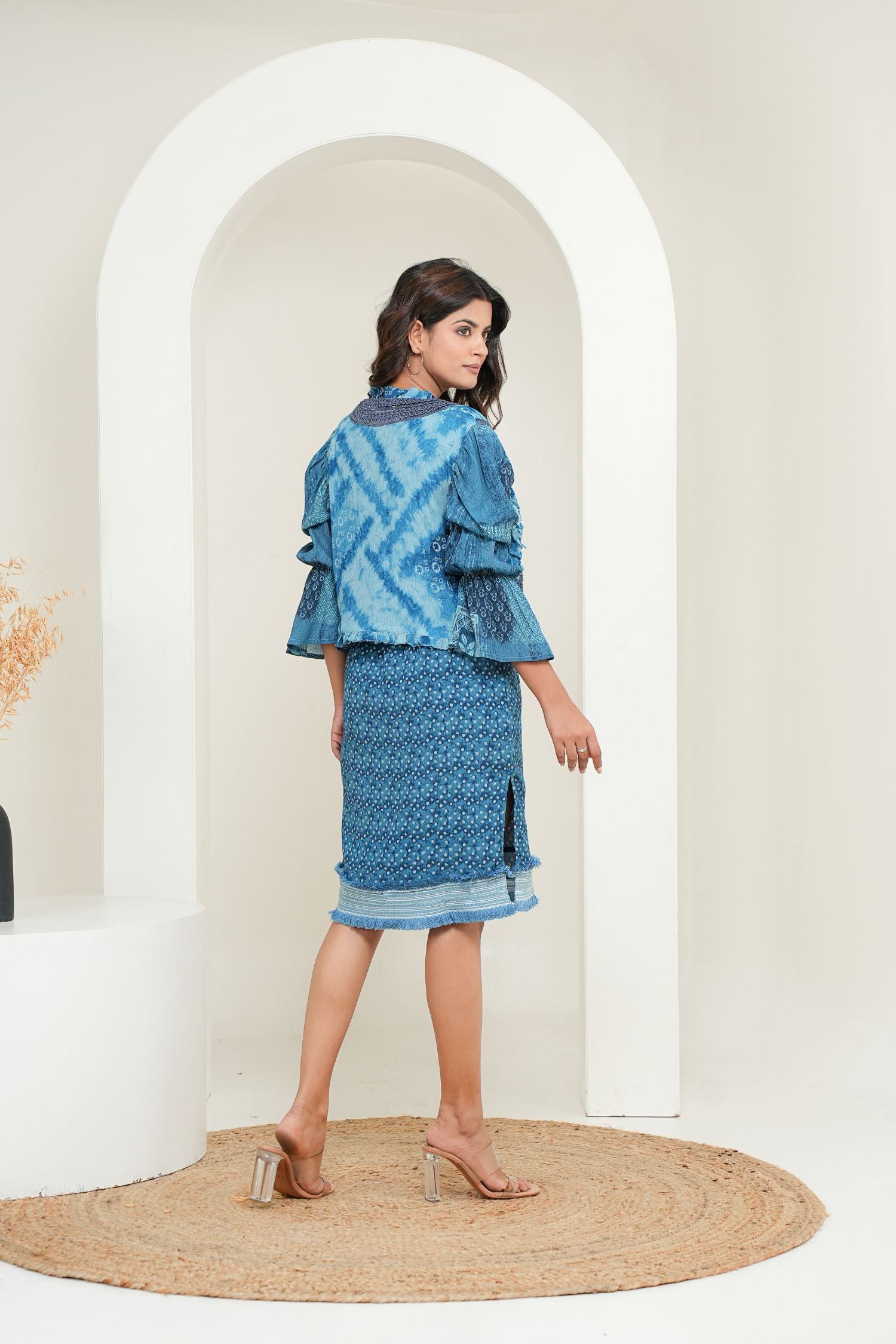 Blue Dress with Matching Jacket