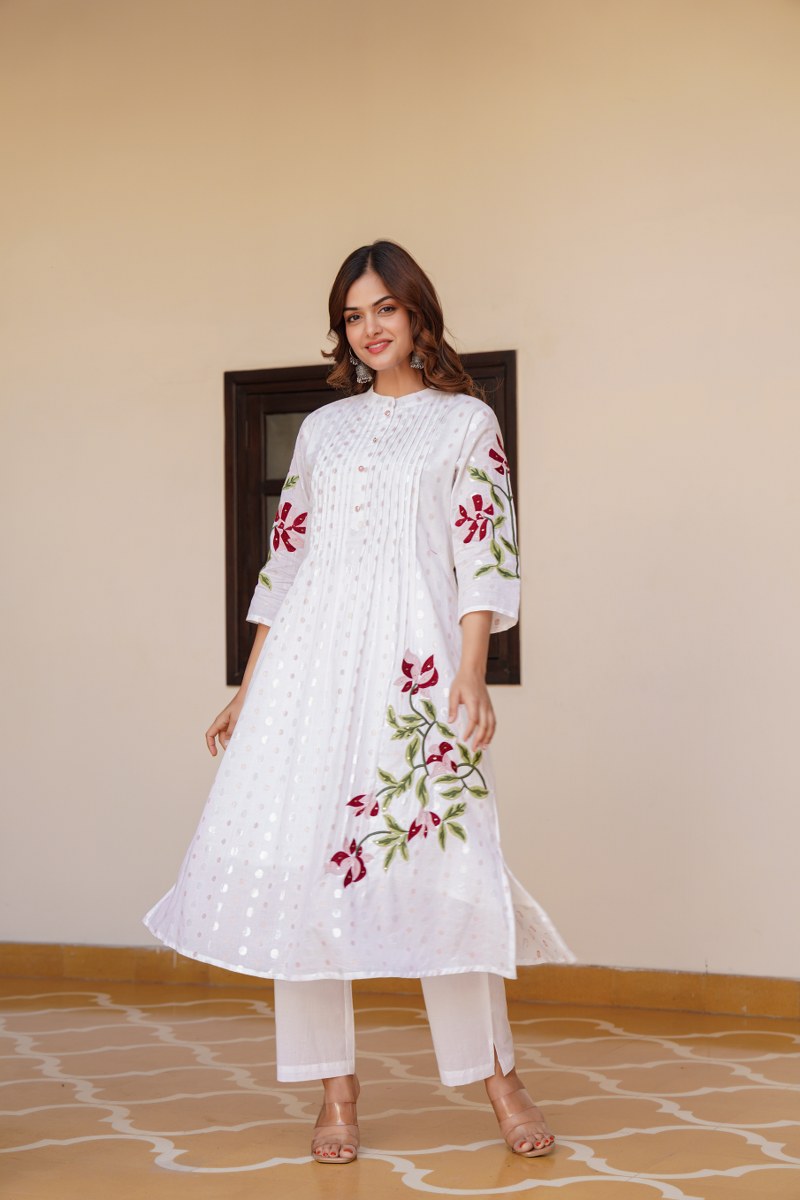 Floral Grace White Cord Set