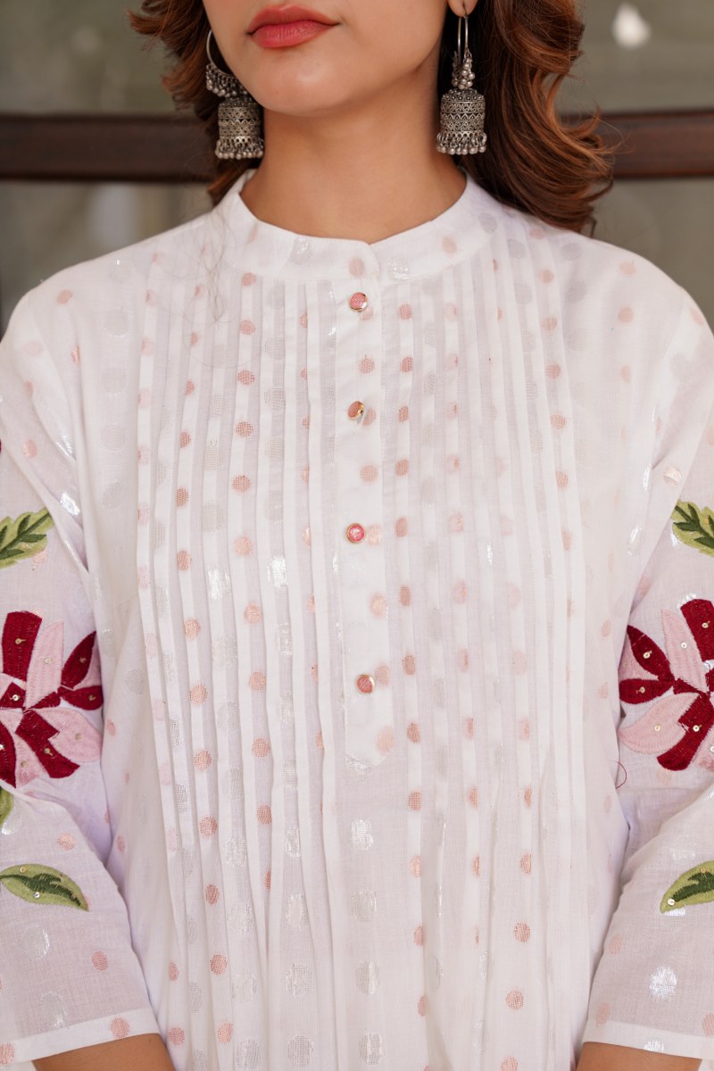 Floral Grace White Cord Set