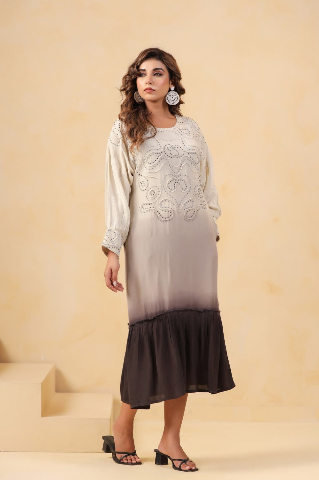 Ombre Cotton Long Dress