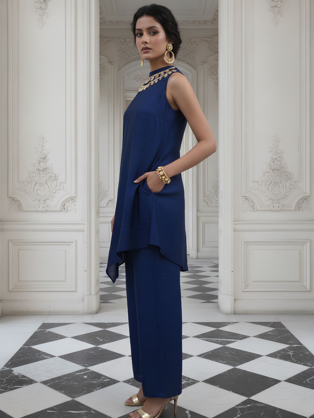 Contemporary Asymmetrical Festive Co-Ord Set