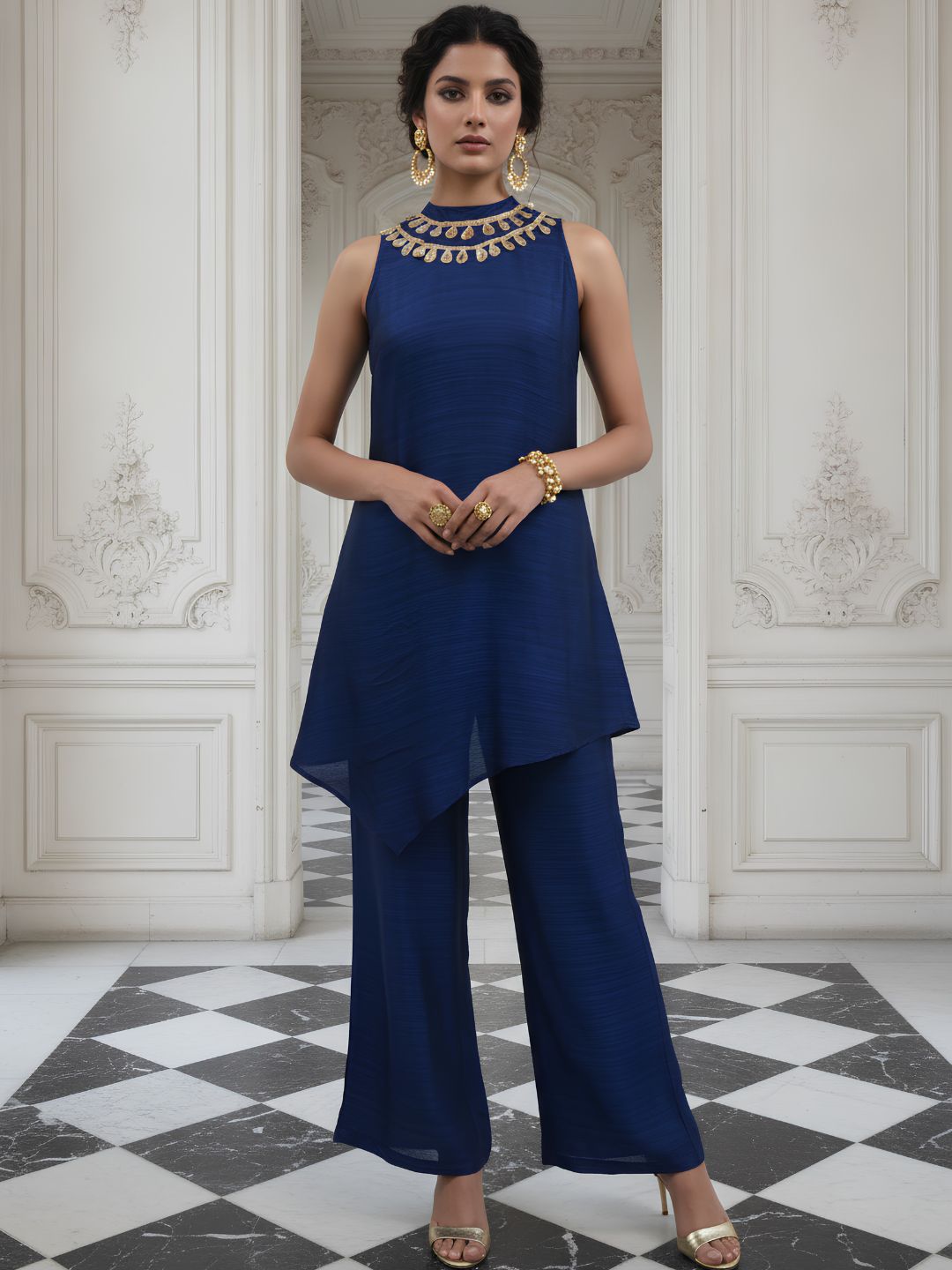 Contemporary Asymmetrical Festive Co-Ord Set