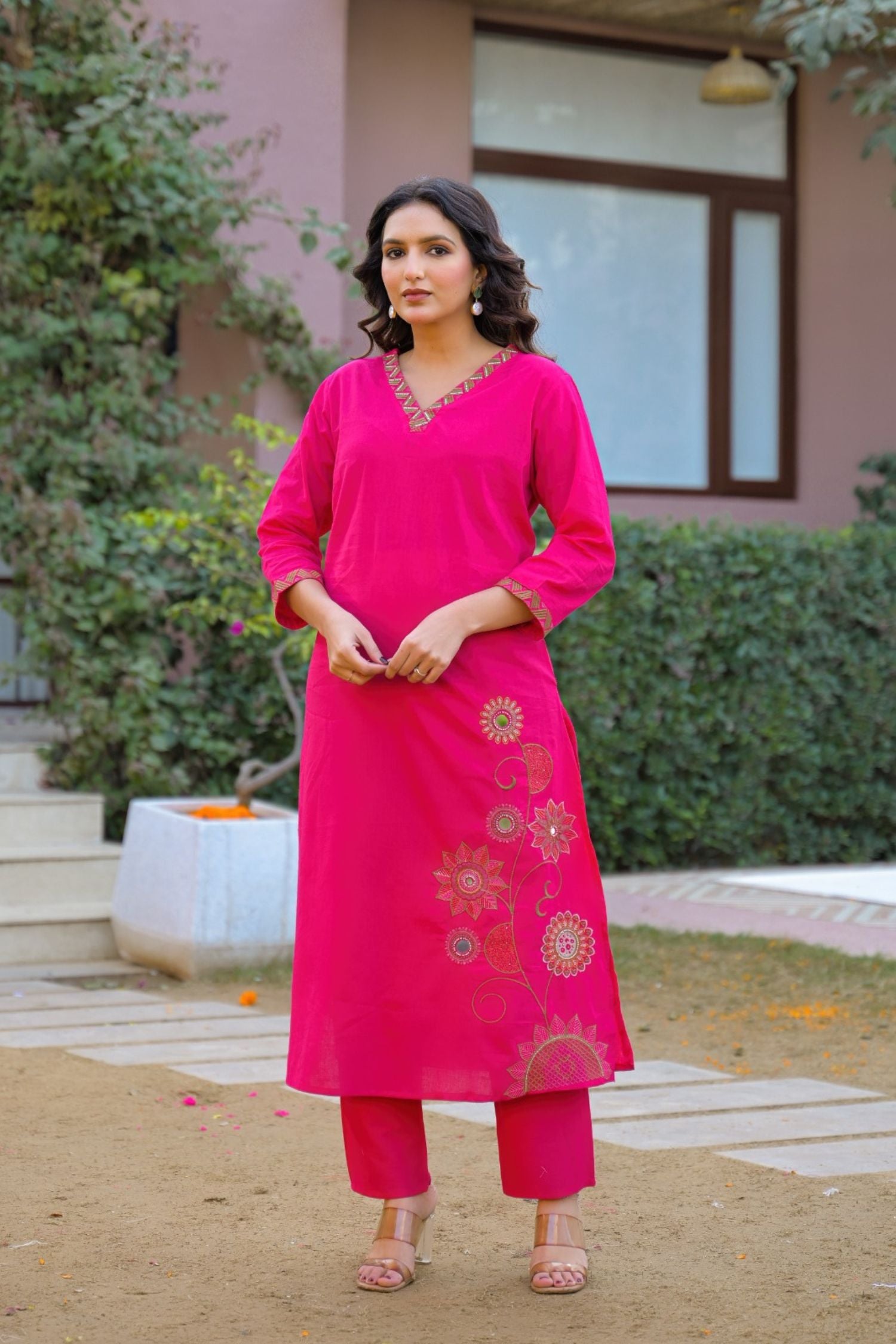 Rani Embroidered Cotton Co-ord Set