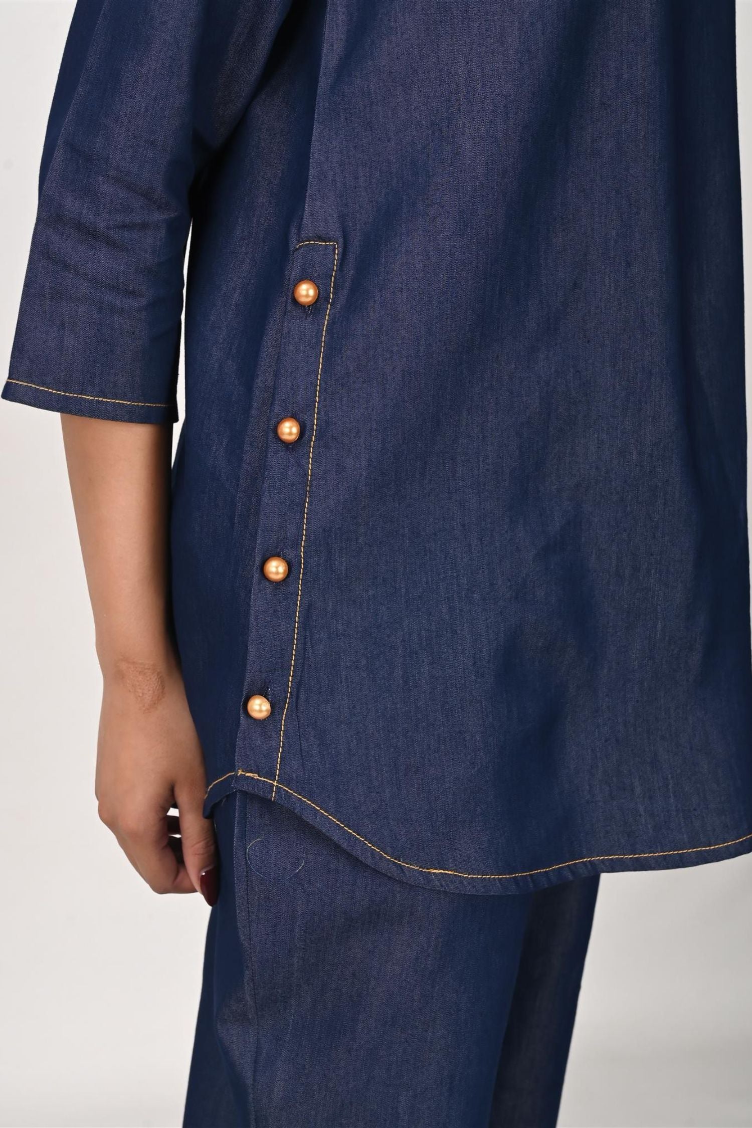Modern Denim Cord Set in Solid Finish