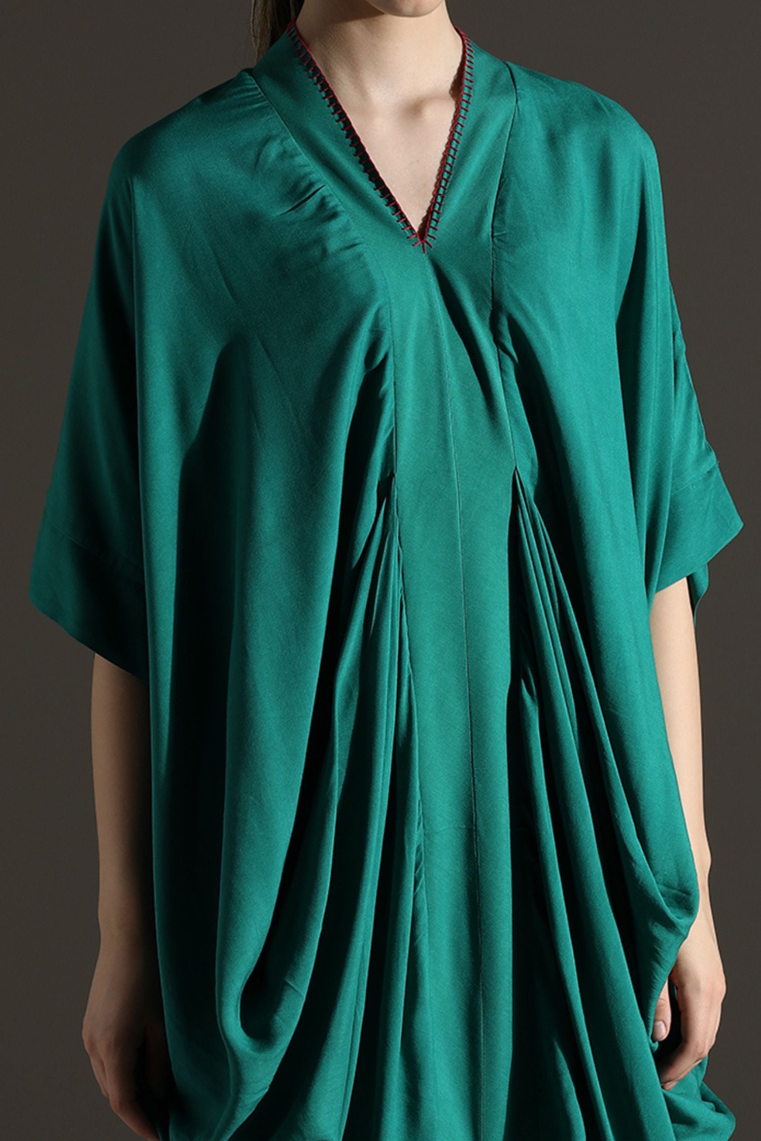 Green Kaftan Style Long Dress