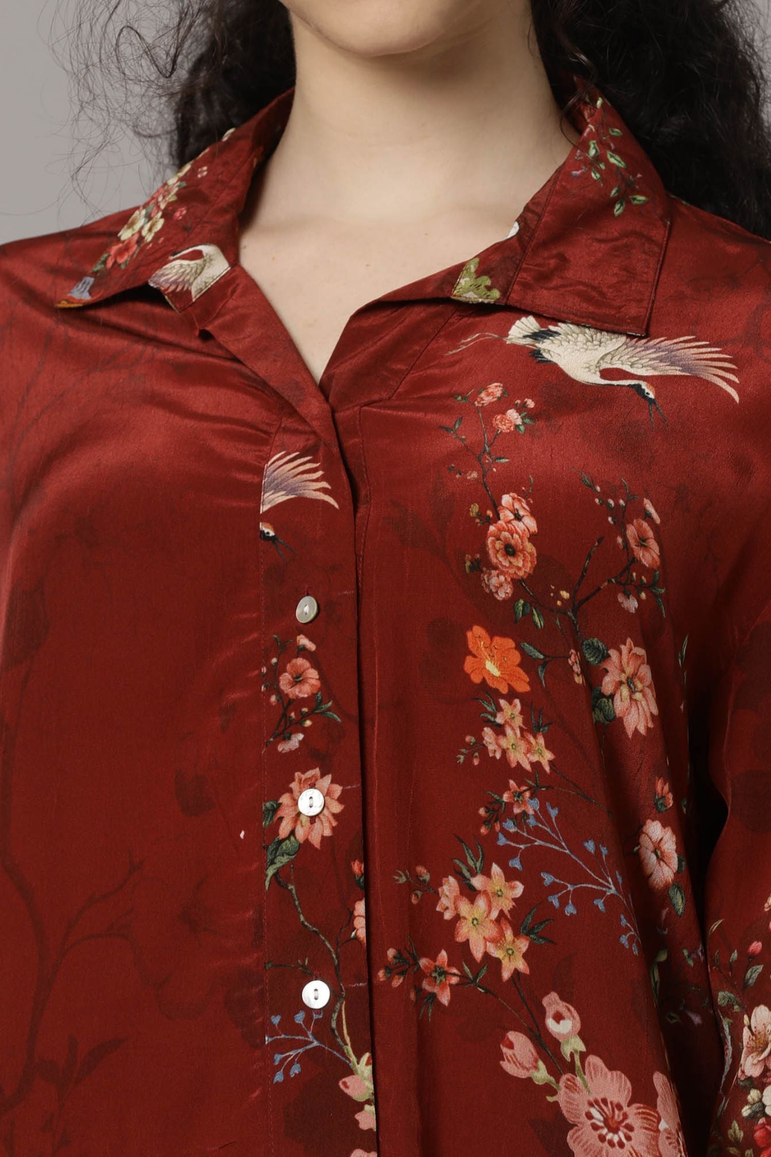Longline Shirt Dress with Elegant Full Sleeves