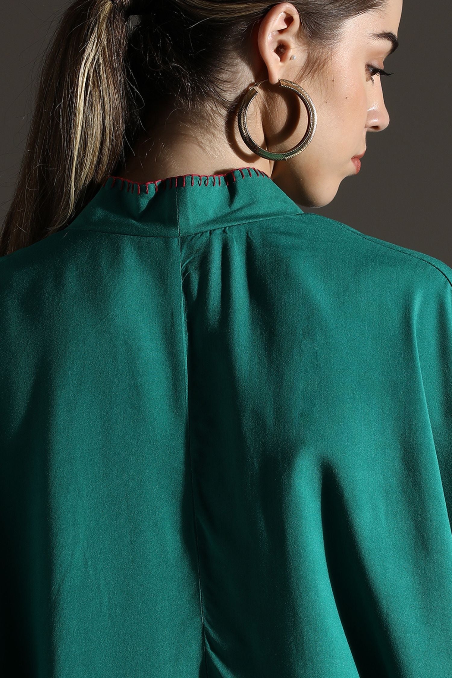 Green Kaftan Style Long Dress