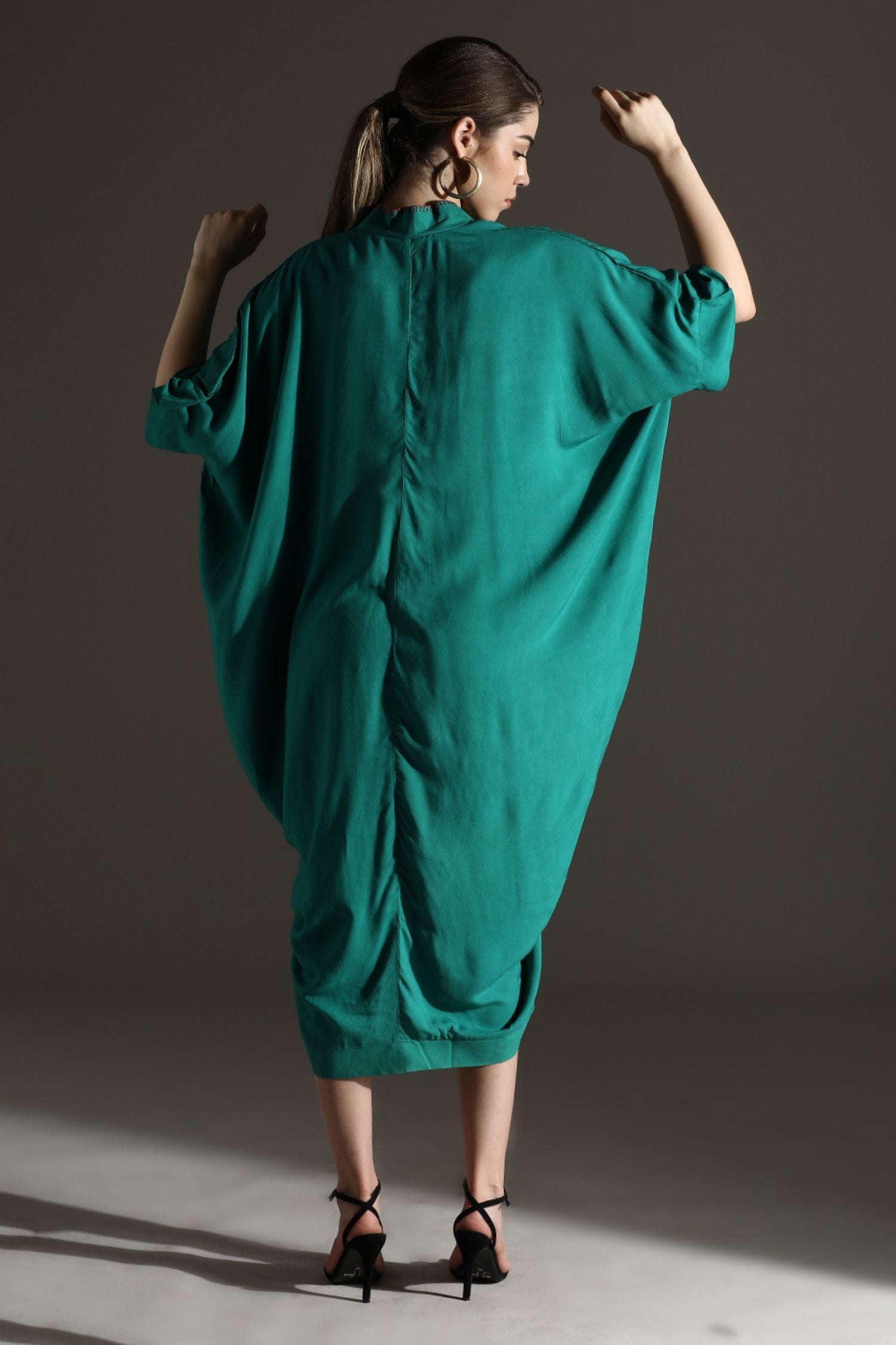 Green Kaftan Style Long Dress