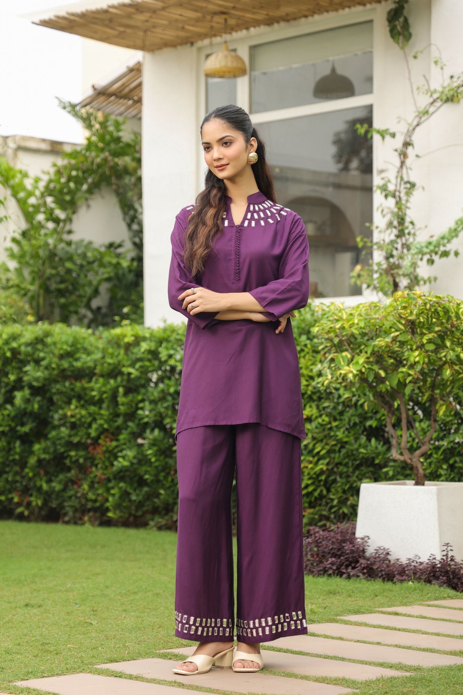 Purple Royale Mirror Detail Cord Set