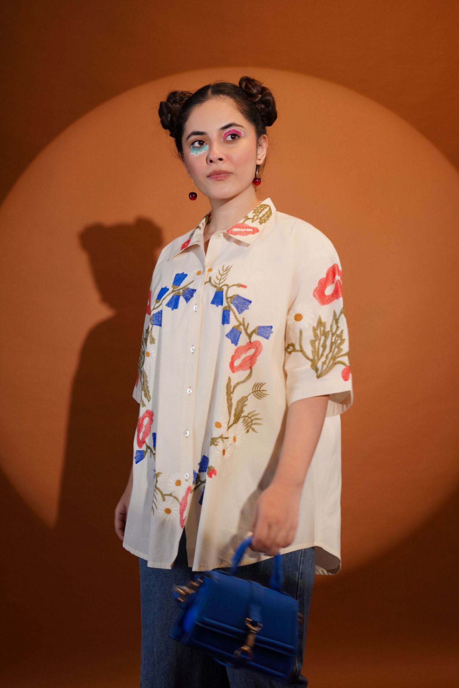 Modern Shirt with Beautiful Thread Work Patterns