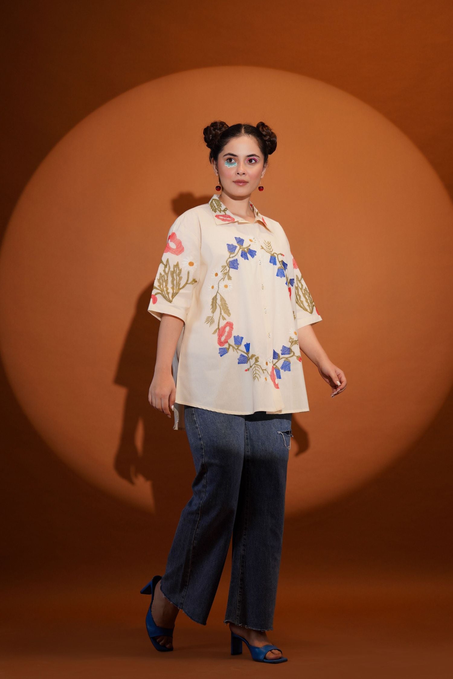Modern Shirt with Beautiful Thread Work Patterns