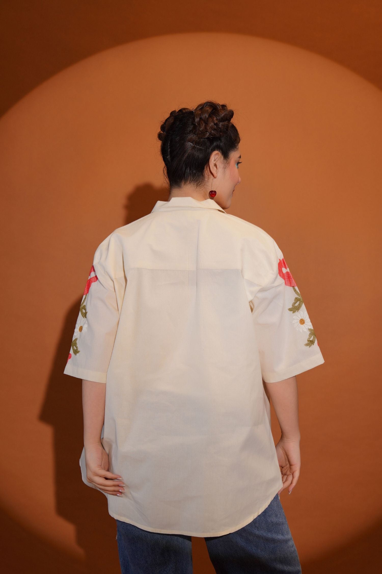 Modern Shirt with Beautiful Thread Work Patterns
